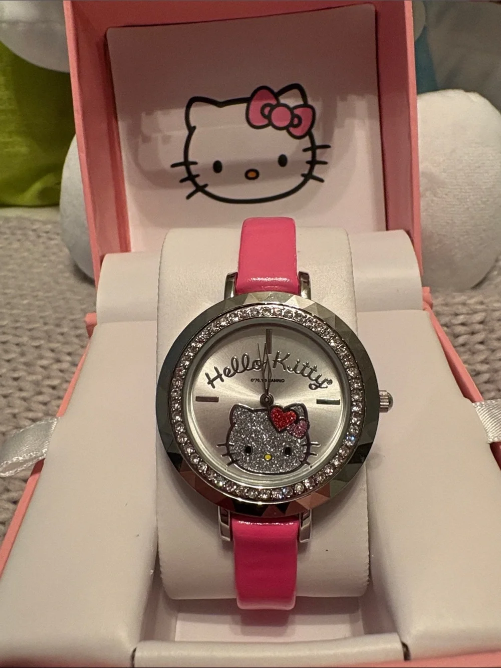 Sanrio NWT Hello Kitty Backpack & PRE OWNED Crystal Bow Watch Box Set